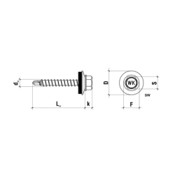Tagskruer 4,8 x 55 mm - 200 stk