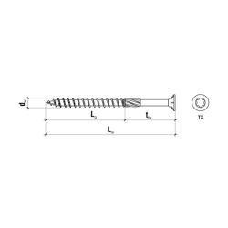 Trskrue-TX 5,0X120MM (200Stk)