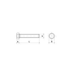 Stlstskrue 6X20MM (12Stk) med mtrik