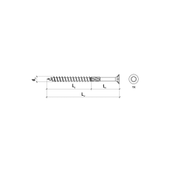 Trskrue-TX 5,0X60MM (200 Stk)