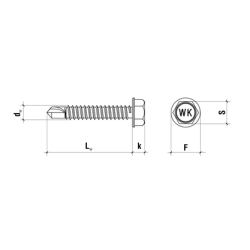 Borskrue 5,5x38 mm - 250 stk