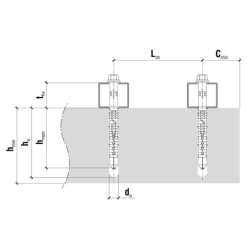 Karmdybel med sekskanthovedskrue og TX - 8x120MM (50Stk)