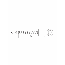 Betonskrue M8/M10 6x35 