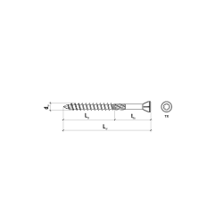 Rustfrie skruer 4,0x45 - 200 stk